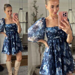 Abercrombie & Fitch Navy Floral Mini Dress